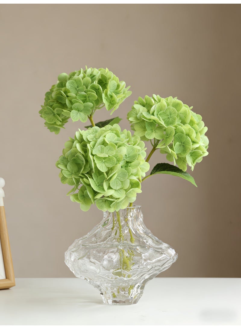 أزهار الكوبية الخضراء الاصطناعية ذات الملمس الواقعي (عبوة من 3 قطع) - 32 سم/12.6 بوصة، أزهار كوبية صناعية بساق وأوراق طويلة، أزهار كوبية صناعية واقعية لتزيين المنزل، وتنسيقات الزهور، وباقات الزفاف، وقطع الزينة المركزية. - Image 3